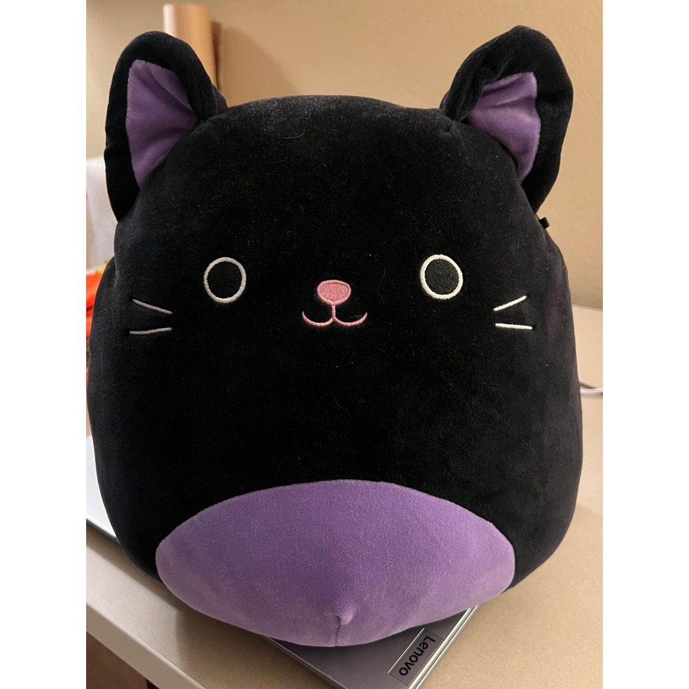 Squishmallow Autumn Black Cat Purple Belly 12 Inch Plush Kellytoy 2018 Halloween